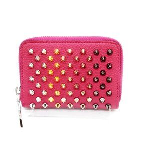 Authentic Christian Louboutin Panettone Coin Case Wallet Leather mn316-020526